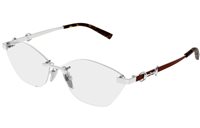 Montura de gafas Gucci Mujer GG2050O003-SILVER-RED-TRANSPARENT59